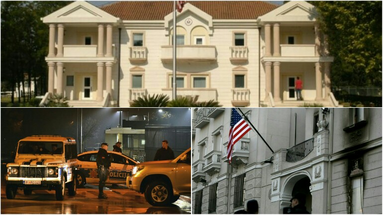 انتحاري يلقي قنبلة على السفارة الأمريكية بمونتينيغرو (الجبل الأسود) ثم يفجر نفسه