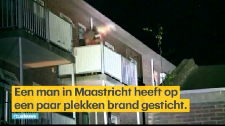 بالفيديو: القبض على مختل أشعل النار بمنزله في ماستريخت 